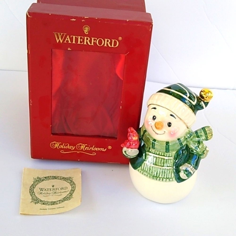 Waterford - 2006 Snowman with Red Bird Bell - Picture 1 of 8